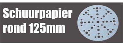Schuurpapier rond 125mm