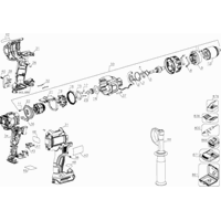 Dewalt Dcd996b Type 1 tekeningen en onderdelen Kruis